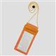 Водонепроницаемый чехол-блистер для телефонов со шнурком на шею с липучкой, оранжевый