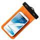 Водонепроницаемый чехол-блистер для телефонов со шнурком на шею с липучкой на руку, оранжевый