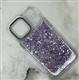 Задняя крышка Iphone 16 Pro прозрачная с блестками, металл. окантовка камеры и кнопки, в тех. паке, сиреневая