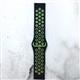 Ремешок универсальный для Смарт часов, 20mm, перфорированный, черно-зеленый
