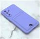 Силиконовый чехол Huawei Honor X6D матовый soft-touch, цветные кнопки, с визитницей, лиловый