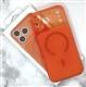 Задняя крышка Iphone 17 Clear Case MagSafe+Camera Control, силиконовая защита камеры, оранжевая
