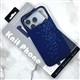 Задняя крышка Iphone 17 Air KNIT PHONE под карбон с MagSafe, в коробке, синие звезды