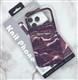 Задняя крышка Iphone 17 Air KNIT PHONE под карбон с MagSafe, в коробке, бордовые волны