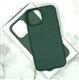 Задняя крышка Iphone 15 Leather Case MagSafe под кожу, с логотипом, темно-зеленая