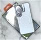 Задняя крышка Samsung Galaxy S26 Ultra NEW CASE пластиковая, прозрачный силиконовый борт с MagSafe, камера-подставка, белая