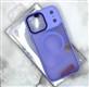 Задняя крышка Q SERIES Iphone 11 матово-прозрачная, MagSafe, металлическая оконтовка камеры, сиреневая