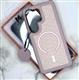 Задняя крышка MOBILE CASE Samsung Galaxy S26 под кожу, металлический MagSafe, бархат внутри, розовая