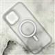 Задняя крышка Iphone 14 прозрачно-матовая c Magsafe, белая