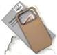Силиконовый чехол Rugged Case Iphone 17 Pro Max матовый с MagSafe, металл. окантовка камеры и кнопки, бархат внутри, бежевый