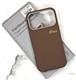 Силиконовый чехол Rugged Case Iphone 17 Pro Max матовый с MagSafe, металл. окантовка камеры и кнопки, бархат внутри, коричневый