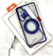 Задняя крышка iPefet Samsung Galaxy S26 Plus прозрачная, MagSafe-подставка, синяя