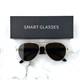 Умные очки с микрофоном Smart Glasses, UVA/UVB protect, Touch control, авиаторы капли, Gold/Grey