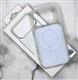 Задняя крышка Iphone 17 Pro Max с MagSafe, прозрачный силиконовый борт, в коробке, белая