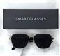 Умные очки с микрофоном Smart Glasses, UVA/UVB protect, Touch control, квадратные, Gold/Grey