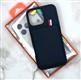 Задняя крышка Iphone 16 Pro Max CREATIVE CASE под кожу, выдвижная визитница, силиконовый борт, черная