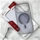 Силиконовый чехол UNUK Iphone 17 Pro Max матово-прозачный с MagSafe, ребристая поверхность, голубой