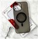 Силиконовый чехол UNUK Iphone 17 матово-прозачный с MagSafe, ребристая поверхность, серый