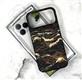 Задняя крышка Iphone 17 Pro Max MOBILE CASE под карбон, металл. окантовка камеры, с MagSafe, коричневые волны