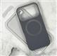 Задняя крышка CASE Phone Case Iphone 12 матово-прозрачная с MagSafe, бархат внутри, графит
