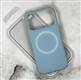 Задняя крышка CASE Phone Case Iphone 12 матово-прозрачная с MagSafe, бархат внутри, голубая