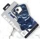 Задняя крышка Iphone 17 Air KNIT PHONE под карбон с MagSafe, в коробке, синие волны