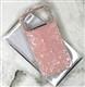Задняя крышка Iphone 16 Pro iNKANUO CASE перламутровая, стразы вокруг камеры, прозрач. силиконовый борт, розовая