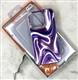 Задняя крышка New Case Iphone 16 Pro металлик с разводами, в коробке, сиреневая