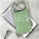 Задняя крышка Iphone 16 Pro iNKANUO CASE перламутровая, стразы вокруг камеры, прозрач. силиконовый борт, зеленая