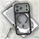 Задняя крышка CLASSIC Iphone 16 Pro прозрачная с MagSafe, силиконовый борт под кожу, в коробке, серая