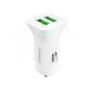 Блок питание USB (авто) Earldom ES-CC22 с кабелем для micro, 2USB выхода, белый