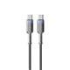 USB кабель Earldom EC-204 C-C Type C - Type C, 60W,нейлон,(длина 1,2 метр), прозрачно-черный