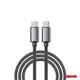 USB кабель Earldom EC-199 C-C Type C - Type C, 60W,нейлон,(длина 1,2 метр) черный