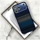 Задняя крышка Iphone 17 Pro Max MOBILE CASE, пластиковая под карбон, с защитой камеры, с MagSafe, синяя