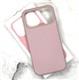 Задняя крышка Iphone 17 Pro Max Leather Case под кожу, с анимацией, с логотипом, в упаковке, розовая