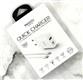 Блок питания сетевой Yesido Quick Charger USB/Type-C/Lighting 30W, с кабелем обратный ток L-C, 1M (YC52), белый