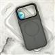 Силиконовый чехол Iphone 17 Case Phone Case металл. оконтовка камеры, MagSafe, бархат внутри, серый