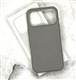 Задняя крышка Iphone 17 Pro Max Leather Case под кожу, с анимацией, с логотипом, в упаковке, серая
