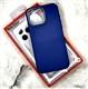 Задняя крышка Iphone 16 Pro NEW CASE тактильная поверхность, MagSafe, металл. оконтовка камеры, синяя