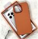 Задняя крышка Iphone 16 Pro NEW CASE тактильная поверхность, MagSafe, металл. оконтовка камеры, оранжевая