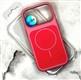 Силиконовый чехол Iphone 17 Case Phone Case металл. оконтовка камеры, MagSafe, бархат внутри, ярко-розовый
