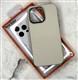 Задняя крышка Iphone 16 Pro NEW CASE тактильная поверхность, MagSafe, металл. оконтовка камеры, серая