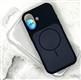 Силиконовый чехол Iphone 17 Case Phone Case металл. оконтовка камеры, MagSafe, бархат внутри, графит