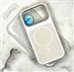 Силиконовый чехол Iphone 17 Case Phone Case металл. оконтовка камеры, MagSafe, бархат внутри, белый