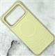 Силиконовый чехол CASETiFY Iphone 17 Pro Max плотный Soft touch, MagSafe, противоударный, бархат внутри, в блистере, желтый