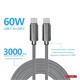 USB кабель Earldom EC-194 C-C Type C - Type C,60W, тканевая оплетка, (длинна 3м), черный