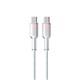 USB кабель Earldom EC-204 C-C Type C - Type C, 60W,нейлон,(длина 1,2 метр), прозрачно-белый