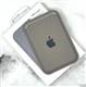 Картхолдер Silicone Wallet силиконовый с логотипом, MagSafe+анимация, серо-бежевый