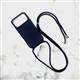 Силиконовый чехол MOBILE CASE Iphone 17 Pro матовый, бархат внутри, со шнурком на шею, в тех. паке, темно-синий