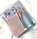 Задняя крышка Iphone 15 Pro Max CASE ROPE перфорированная, защита камеры со шнурком на руку, бирюзово-розовая